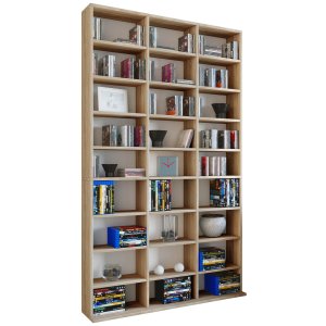 Megosa Maxi reol, m. 24 hylder - natur tr(H:182,8cm x102cm x 23cm)