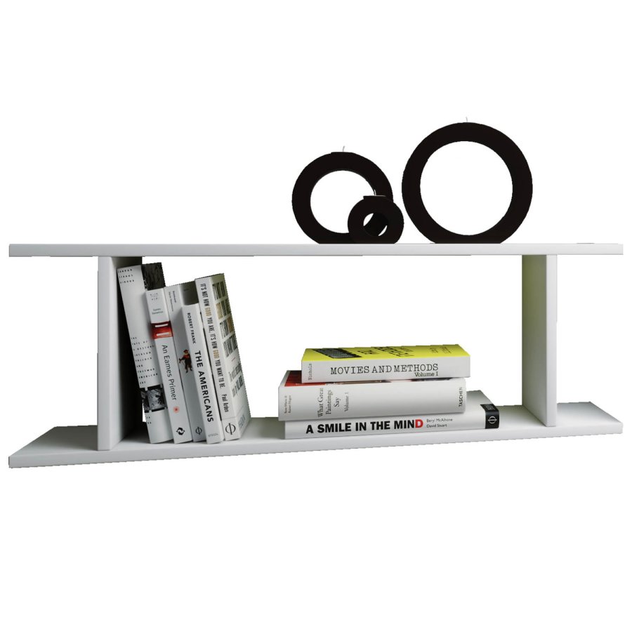 Sirola vegghylle - hvitt tre