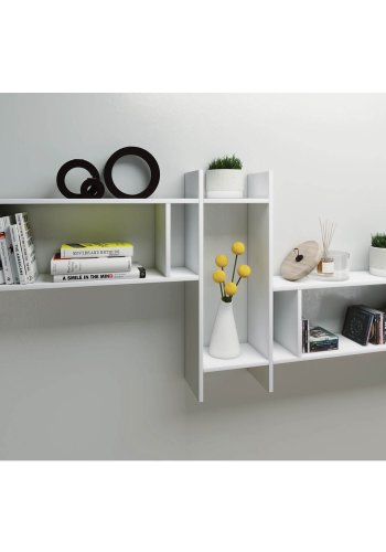 Sirola Maxi vegghylle - hvitt tre