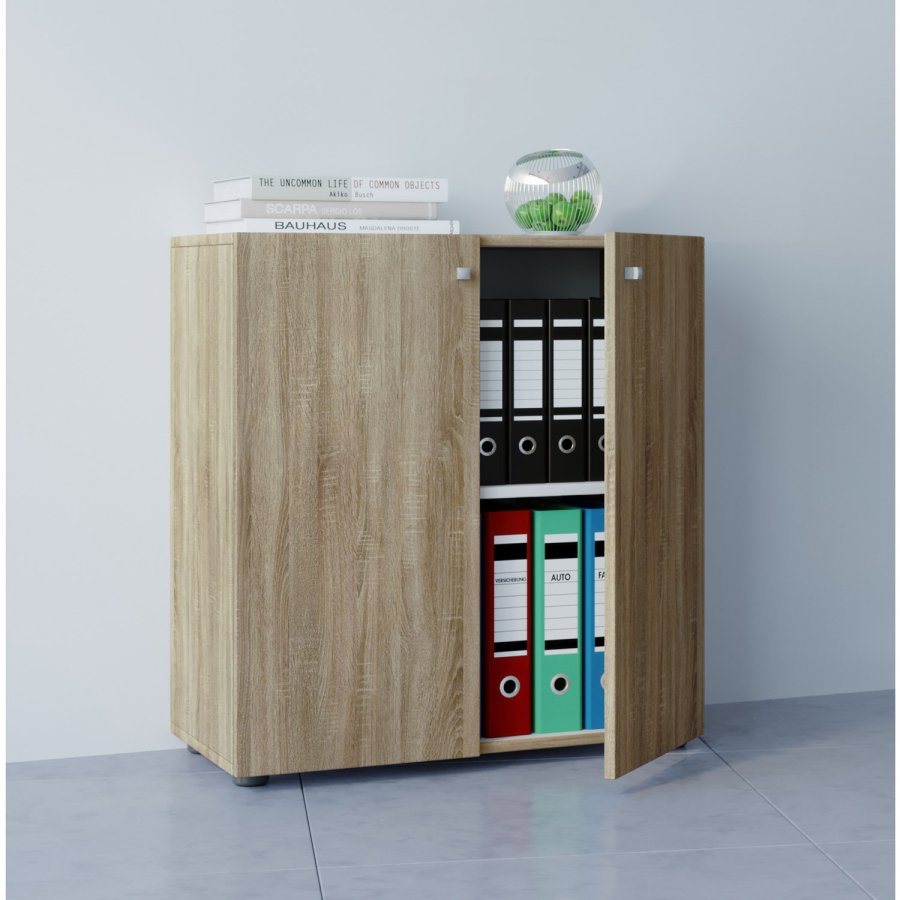 Vandol Minischrank, mit 2 Türen und 1 Einlegeboden - Naturholz