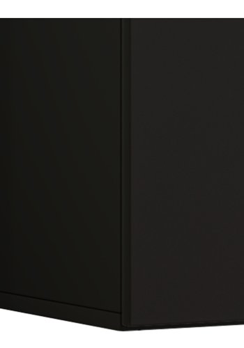 Jusa 95 TV-bord, m. 2 drer og 1 hylle - glass og sort tre