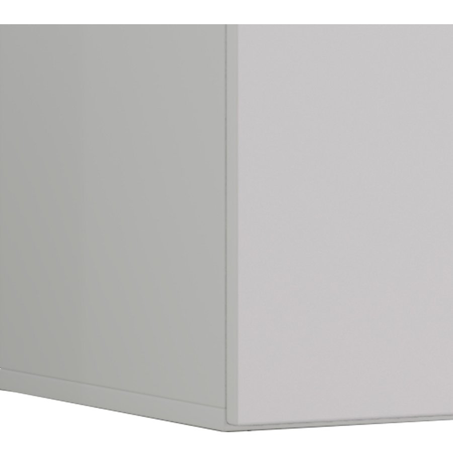 Jusa 115 TV-veggskap, m. 2 drer og 1 hylle - glass og hvitt tre