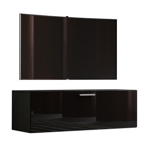 Fernso hjglans 115 TV-vgskab, m. 1 lge - sort tr