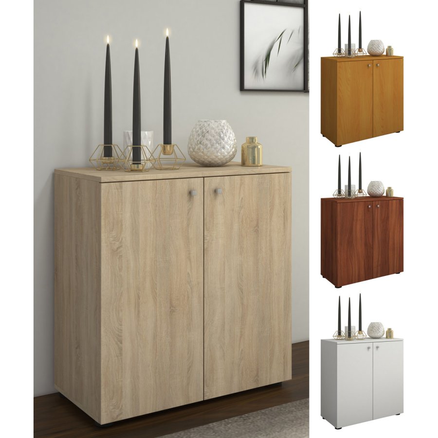 Vandol V1 Sideboard, m. 2 Türen - weißes Holz