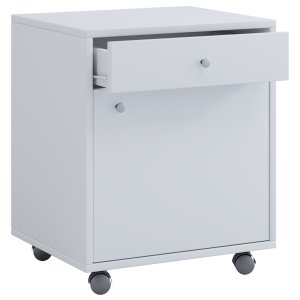 Masola skuffeseksjon, m. 1 dr og 1 skuff - hvitt tre