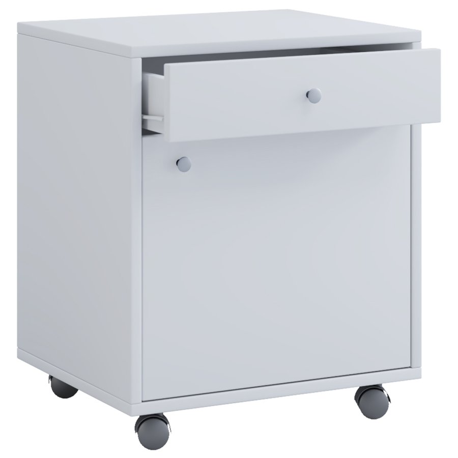 Masola skuffeseksjon, m. 1 dr og 1 skuff - hvitt tre