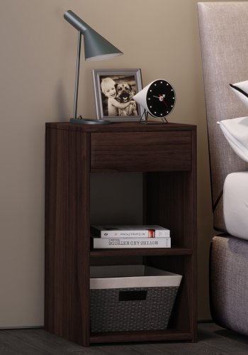 Sledo Maxi nattbord, m. 2 hyller og 1 skuff - naturlig tre