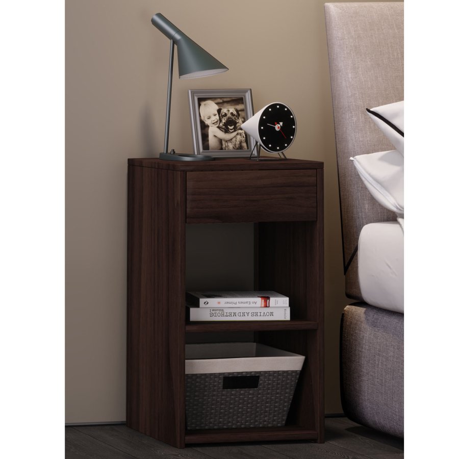 Sledo Maxi nattbord, m. 2 hyller og 1 skuff - naturlig tre