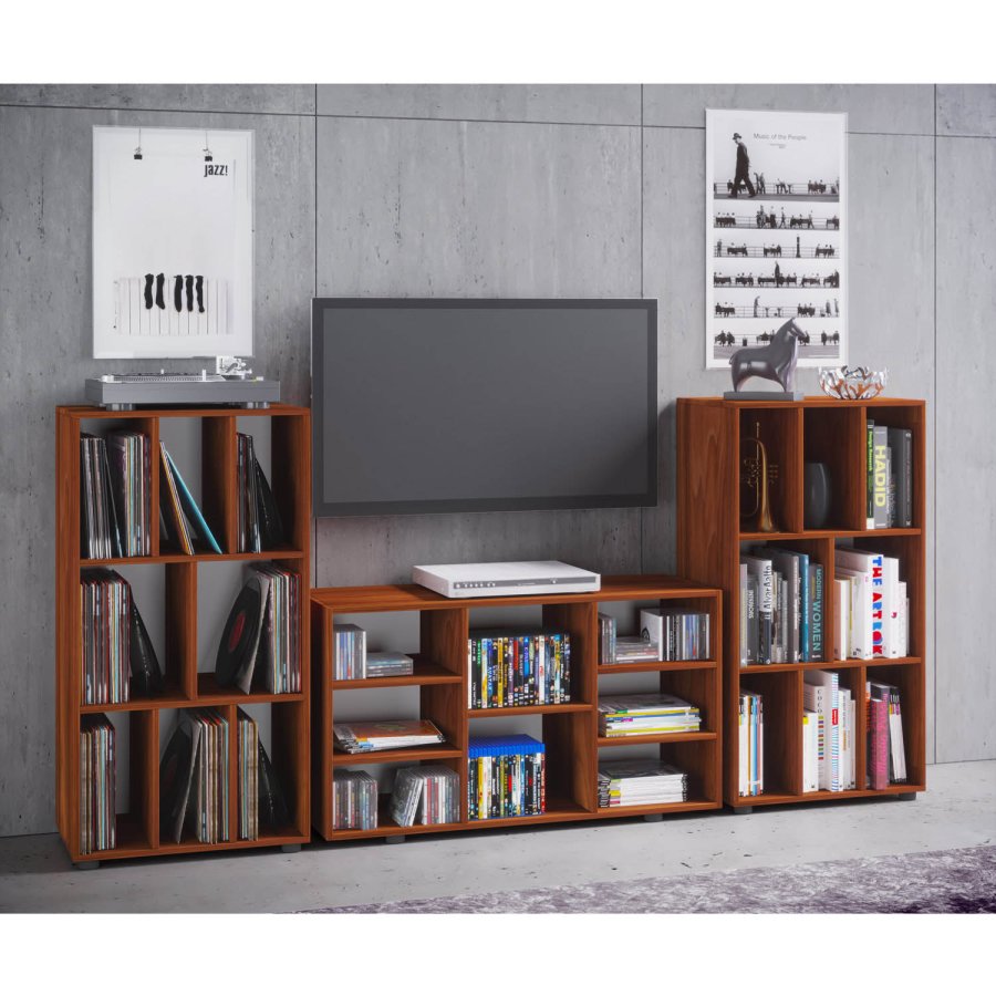 Wotino reol, m. 8 rom - naturlig tre