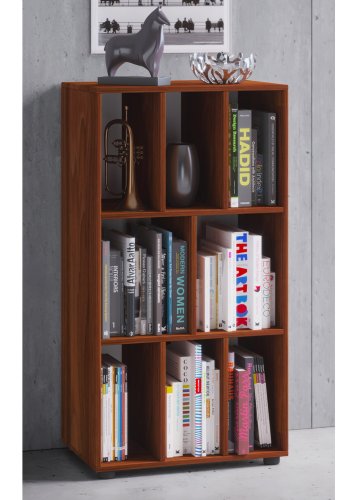 Wotino reol, m. 8 rom - naturlig tre