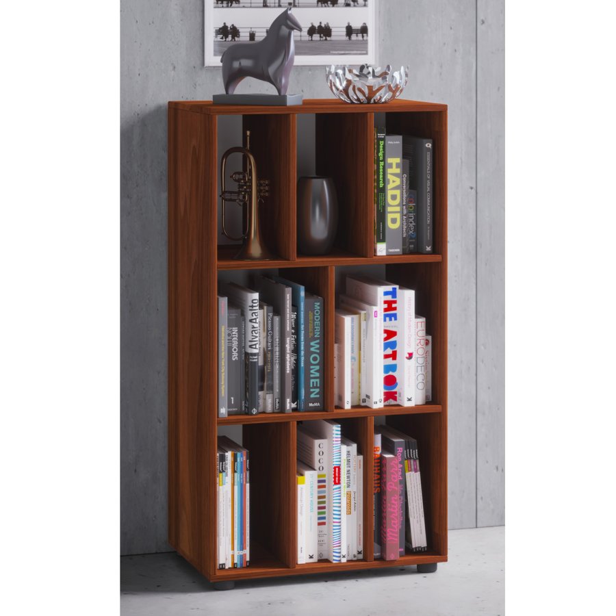 Wotino reol, m. 8 rom - naturlig tre