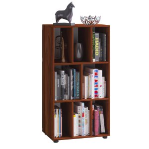 Wotino reol, m. 8 rum - natur tr(H:114cm x60cm x 40cm)