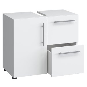 Flandu underskab, m. 1 lge og 2 skuffer - hvid tr