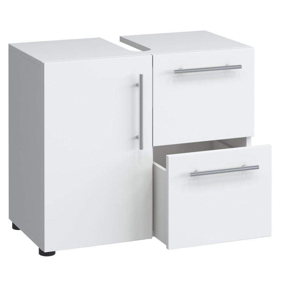 Flandu underskap, m. 1 dr og 2 skuffer - hvitt tre