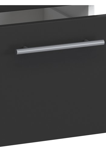 Flandu underskap, m. 1 dr og 2 skuffer - sort/hvit tre