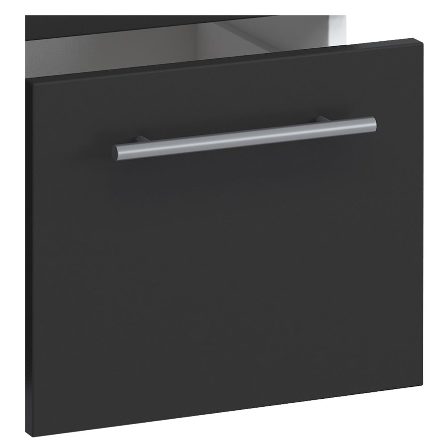 Flandu underskap, m. 1 dr og 2 skuffer - sort/hvit tre