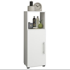 Flandu skab, m. 1 lge - hvid tr