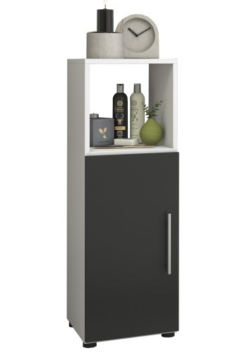 Flandu skap, m. 1 dr - svart tre