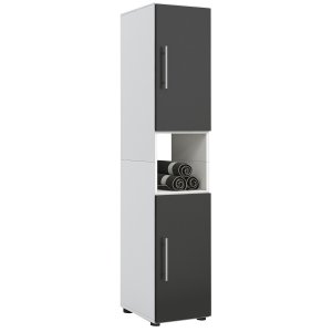 VCM NORDIC Flandu hgskp, med 2 drrar - svart tr