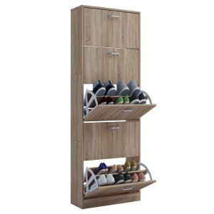 Sipos XL skoskab, m. 5 lger - natur tr