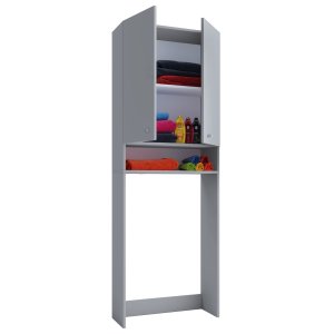 VCM NORDIC Lona skp, med 2 luckor och 1 hylla - grtt trä