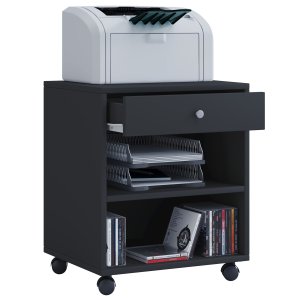 Salda skuffeseksjon, m. 1 hylle og 1 skuff - sort tre