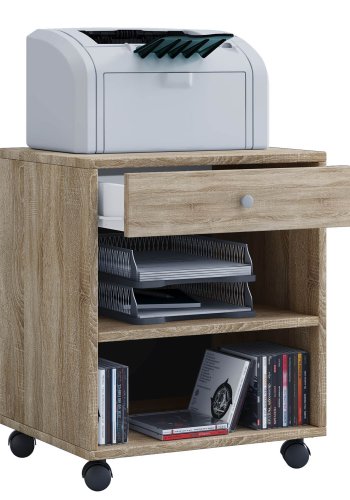 Salda skuffeseksjon, m. 1 hylle og 1 skuff - naturlig tre