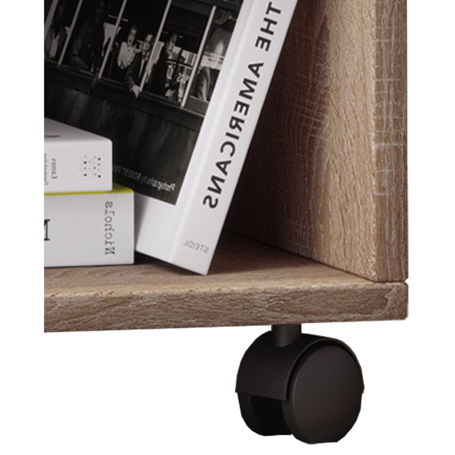 Rolda nattbord, m. 1 hylle og 1 skuff - naturlig tre