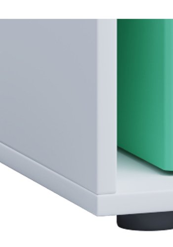 Lona L reol, m. 1 hylle - hvitt tre