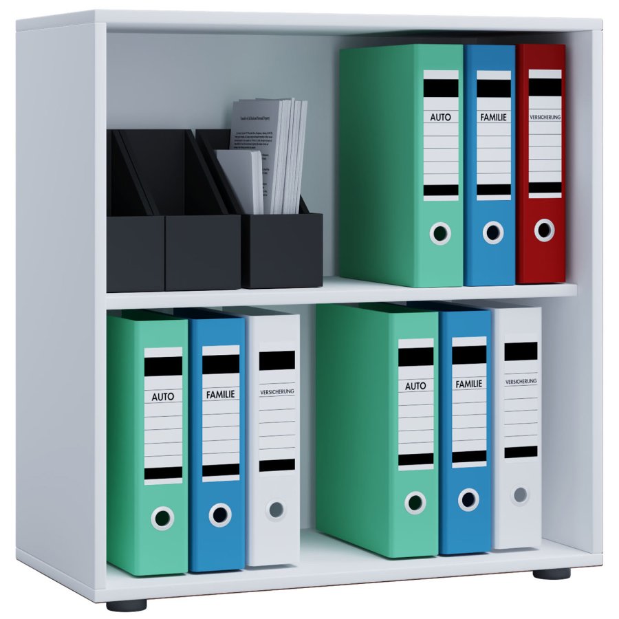 Lona L reol, m. 1 hylle - hvitt tre