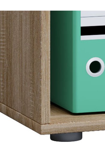 Lona L reol, m. 1 hylle - naturlig og hvitt tre