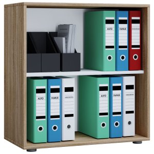 Lona L reol, m. 1 hylle - naturlig og hvitt tre