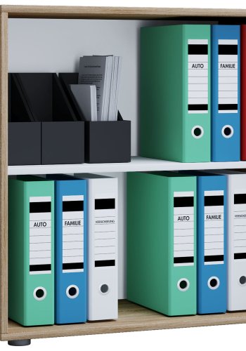 Lona L reol, m. 1 hylle - naturlig og hvitt tre