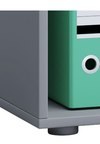 Lona L reol, m. 1 hylle - grtt og hvitt tre