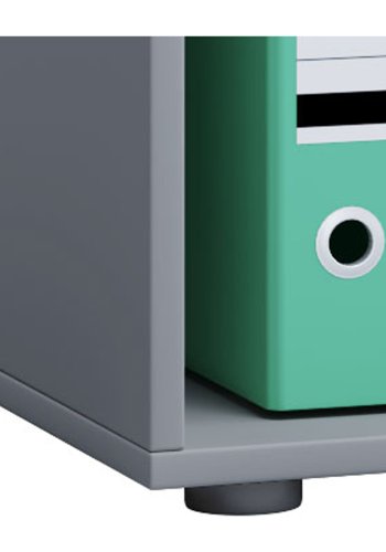 Lona XL reol, m. 2 hyller - grtt og hvitt tre