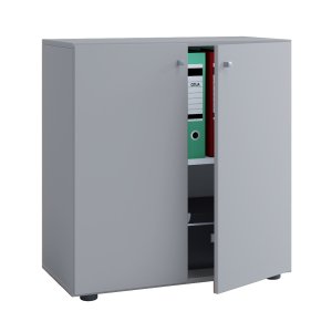 VCM NORDIC Lona skp, med 2 luckor och 1 hylla - grtt trä