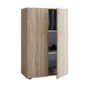 VCM NORDIC Lona skp, med 2 luckor och 2 hyllor - natur trä