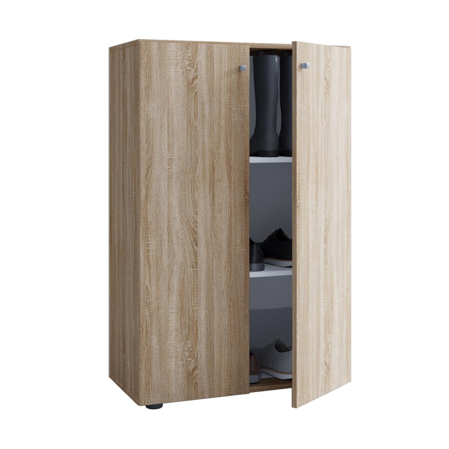 Lona skap, m. 2 drer og 2 hyller - naturlig tre