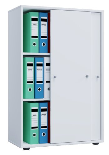 Lona XL skap, m. 2 skyvedrer og 2 hyller - hvitt tre