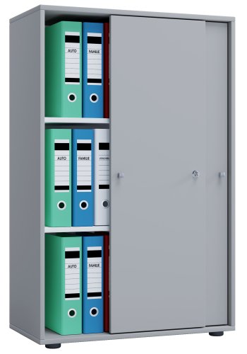 Lona XL skap, m. 2 skyvedrer og 2 hyller - grtt tre