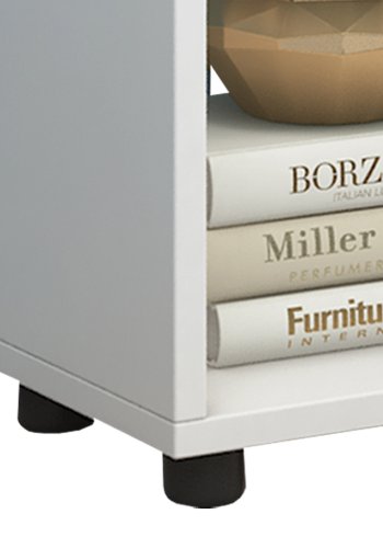 Blina Regal, 6 Fächer – weißes Holz (H: 119 cm x 60 cm x 20 cm)