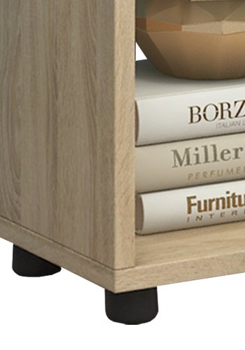 Blina Regal, mit 6 Fächern - Naturholz (H: 119cm x60cm x 20cm)