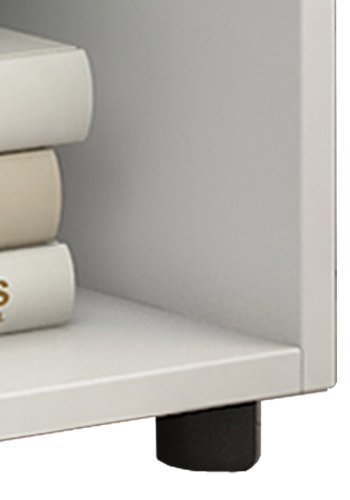 Pintal reol, m. 6 rom - hvitt tre