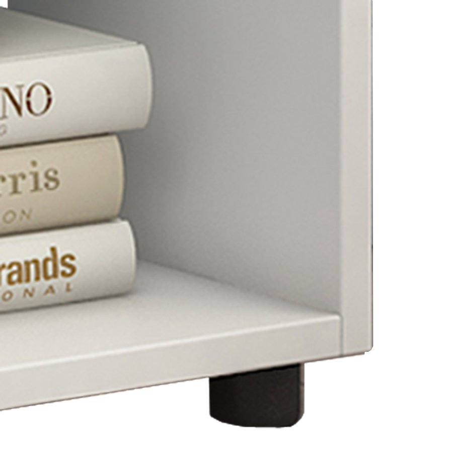 Pintal reol, m. 6 rom - hvitt tre