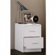Boxal Mini Nachttisch, m. 2 Schubladen - weißes Holz