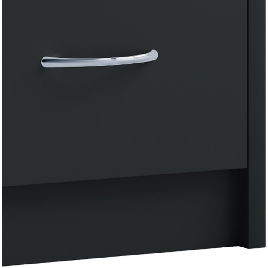 Boxal Maxi Nachttisch, m. 3 Schubladen - schwarzes Holz