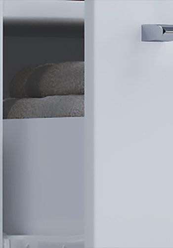 VCM NORDIC 5 vgskab, m. 1 rum og 2 skuffer - hvid melamin