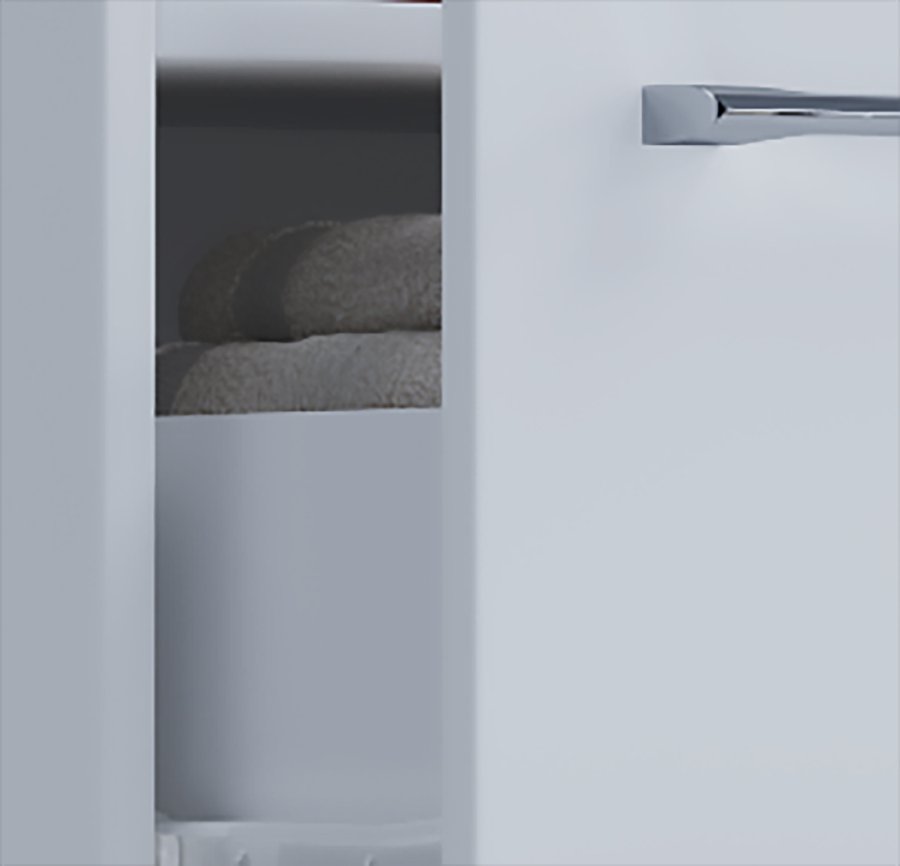 VCM NORDIC 5 vgskab, m. 1 rum og 2 skuffer - hvid melamin