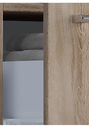 VCM NORDIC 5 vgskab, m. 1 rum og 2 skuffer - natur melamin