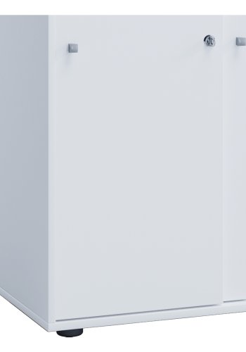 Lona XXL skap, m. 4 skyvedrer og 3 hyller - hvitt tre